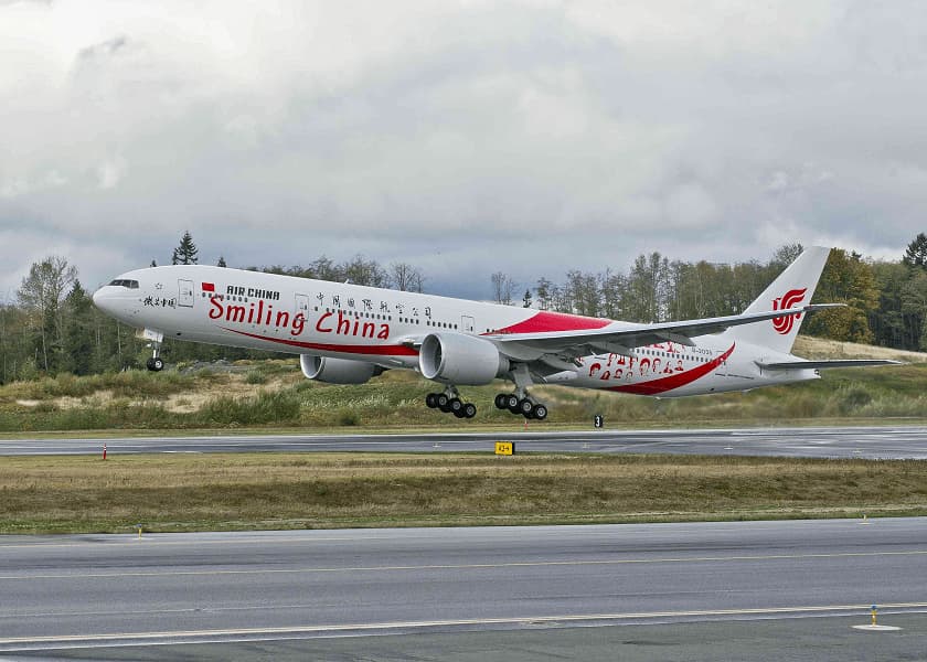 Chinese Airline Company, Air China's Airplane, Boeing 777-300ER